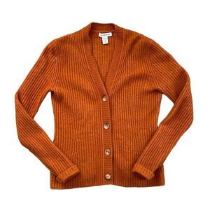 ATHLETA Layover Cardigan Wool Blend Sweater Orange Size XS